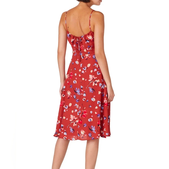 Hutch Anthropologie Rust Brown Declan Floral Midi Tank Sun Dress Sz 0 - Picture 4 of 8
